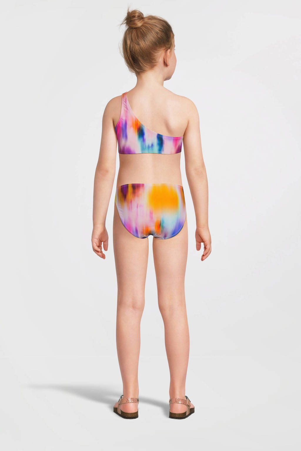 one shoulder bikini NKFZELIA roze/blauw/oranje