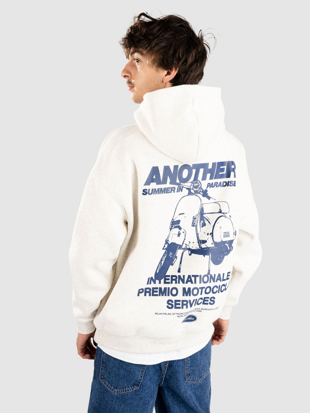 Another Cotton Lab Summer In Paradise Oversized Hoodie grey