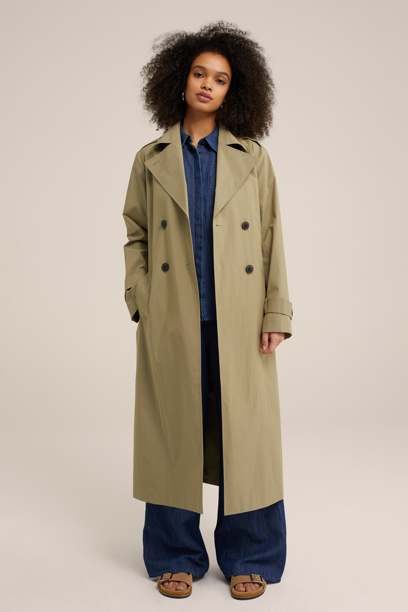 trenchcoat WE Fashion Mosgroen