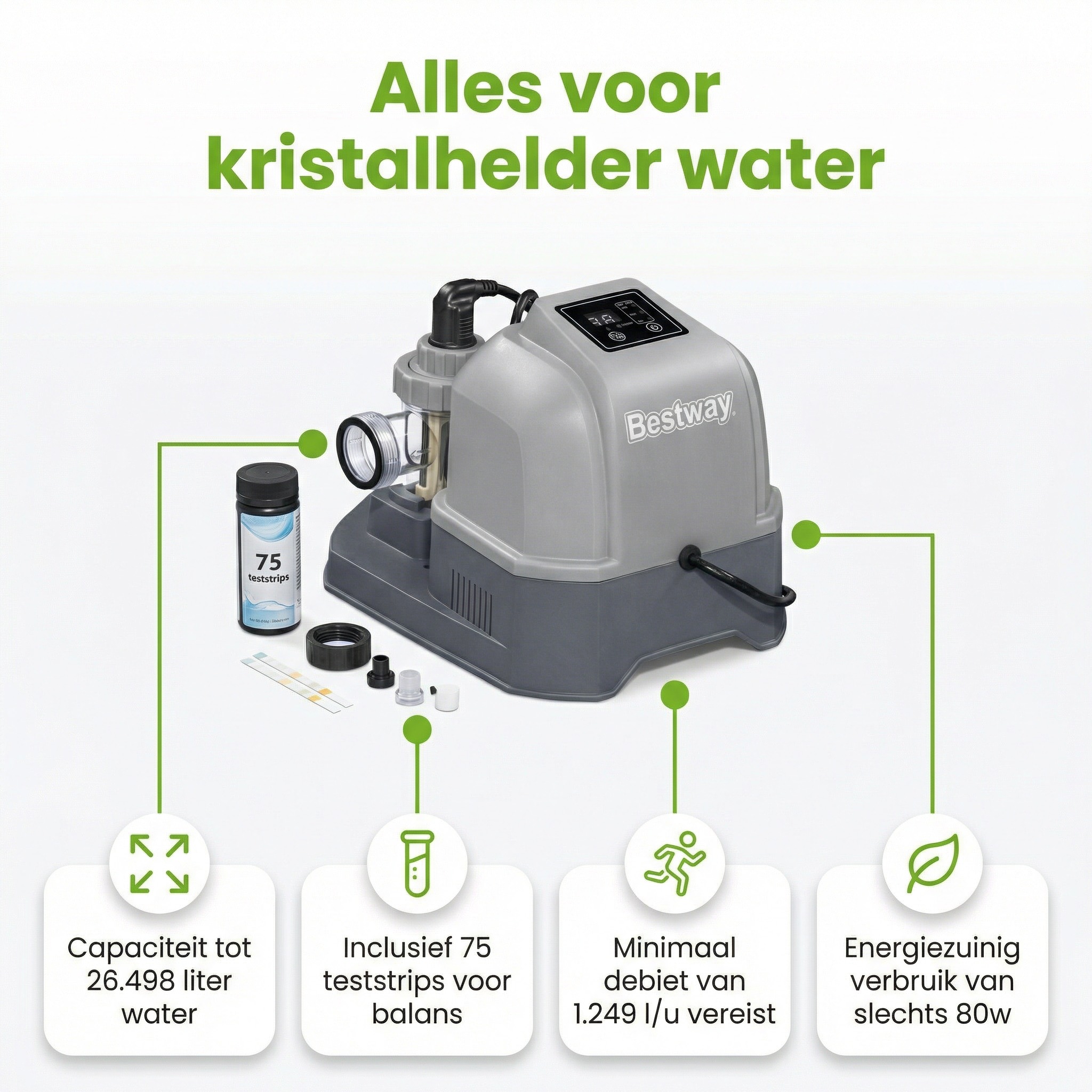 Bestway zoutwatersysteem - 26.498 liter
