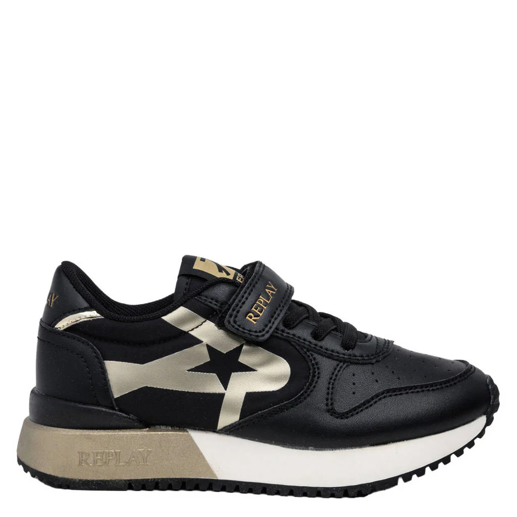 REPLAY Fiber JR Girl 8sneakers zwart/goud