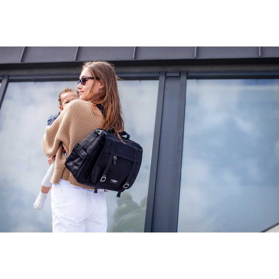 storksak Wickeltasche Blake Eco Black