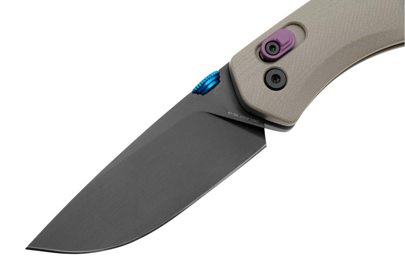 The James Brand The Carter Coyote Tan Black Desert Sky G10 Straight, zakmes