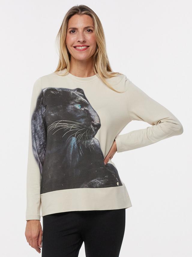 Sweatshirt Wild Cat Print