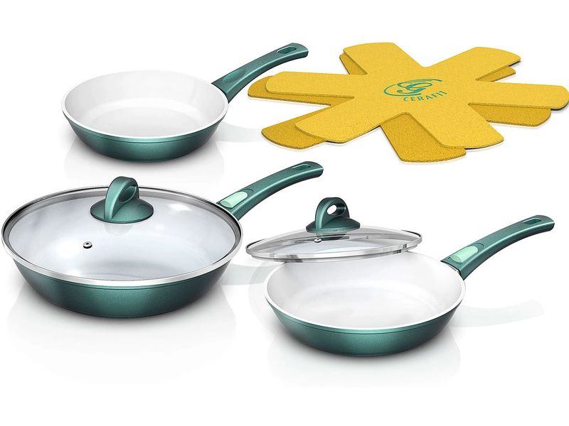 Genius Pfannen-Set Genius Cerafit Fusion 20 cm/24 cm/28 cm Bratpfannenset