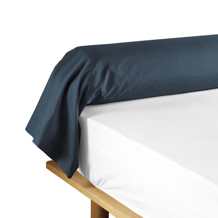 TAIE TRAVERSIN 85X185CM UNI 57 FILS LINA BLEU