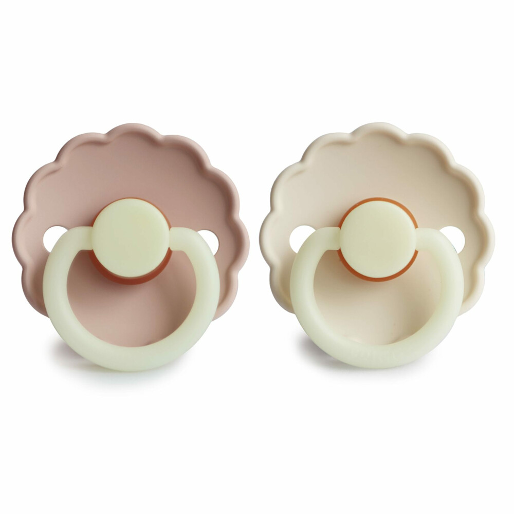 Frigg Fopspeen Night maat 1 0-6 mnd Cream Blush2 stuks