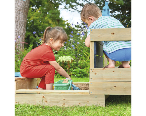 Houten zandbak, kinderspeelboot AHOY