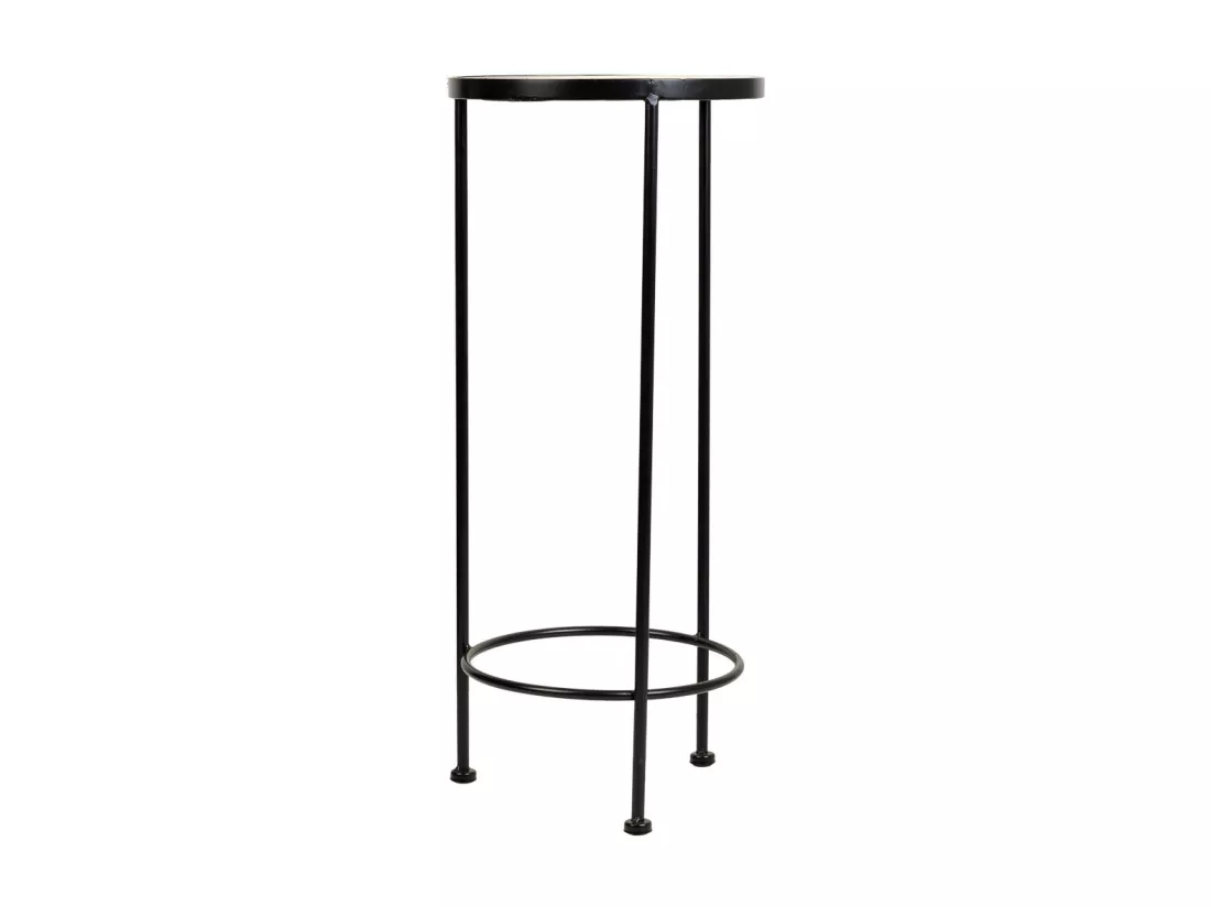 Ensemble de 3 supports en mosaïque et métal noirs