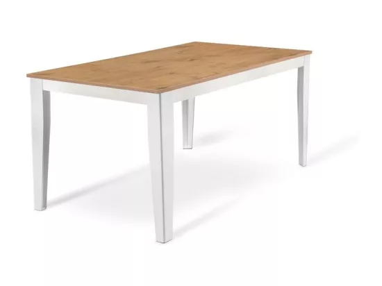 Big Table extensible (130/290 x 80 cm) en Mélamine Blanc