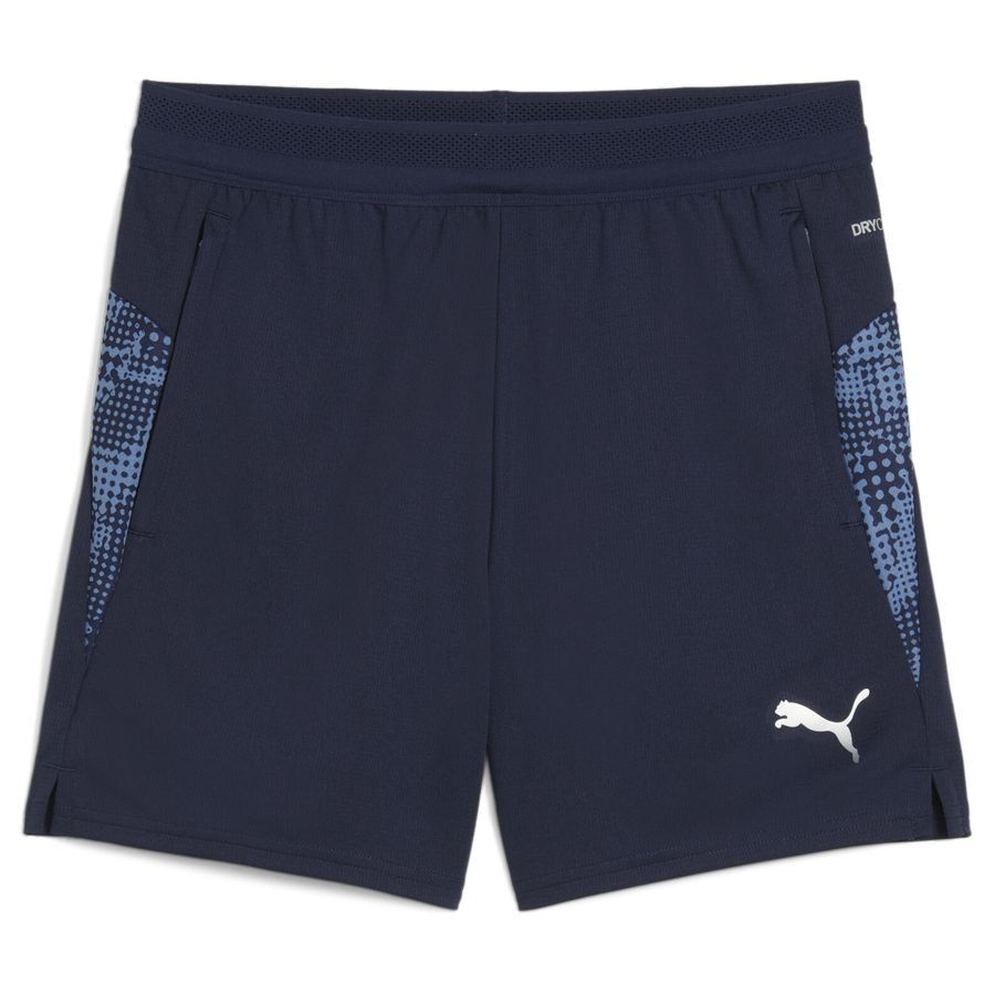 PUMA Short d'Entraînement teamCUP - PUMA Navy/Argenté/Bleu Enfant