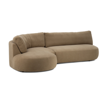 KARWEI hoekbank Ace taupe stof met verlenging links