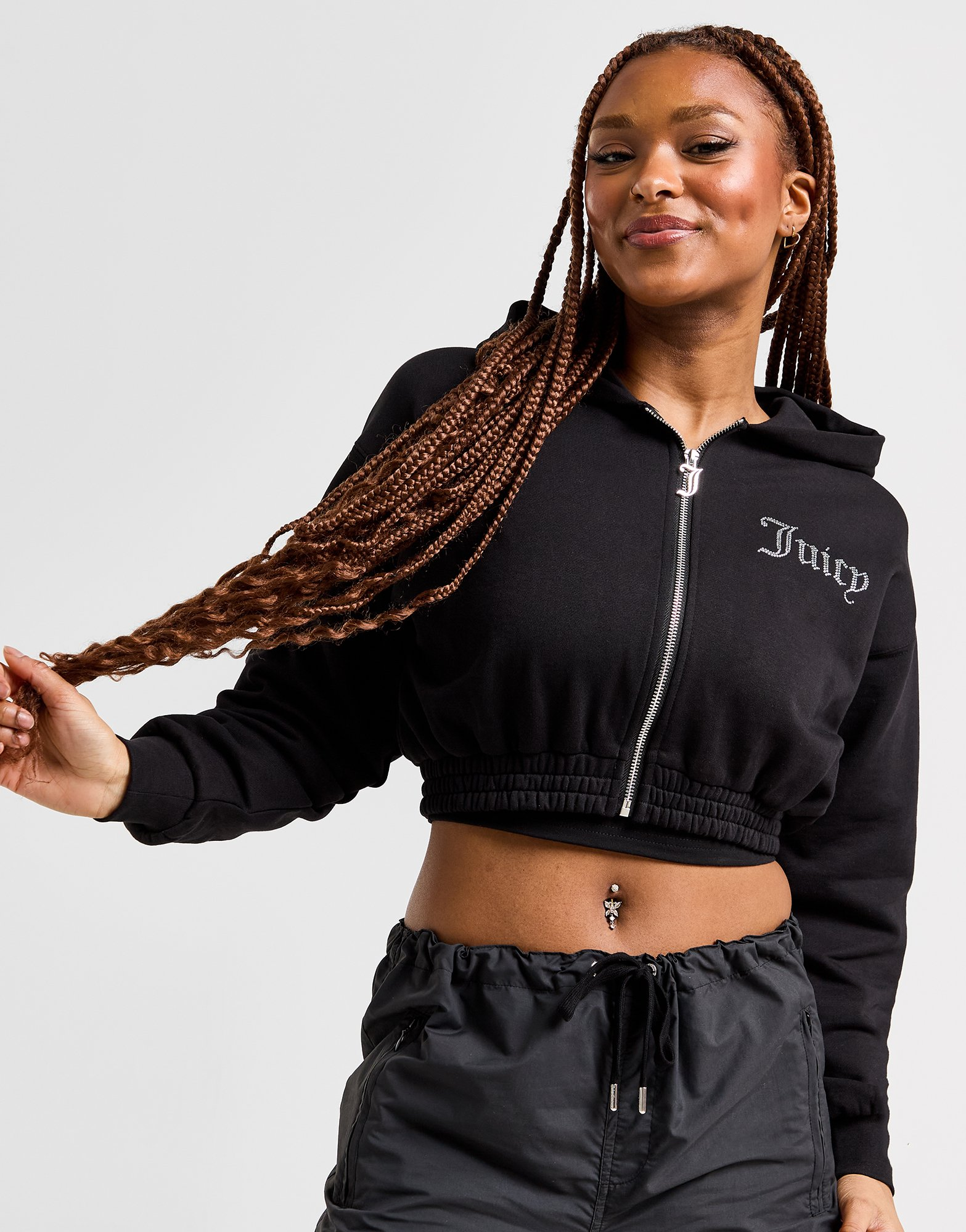 JUICY COUTURE Sweat à Capuche Zippé Diamante Femme