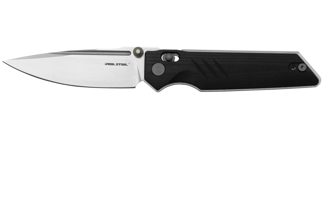 Real Steel Sacra Pro 7714BS Stonewashed Böhler K110, Black G10, zakmes
