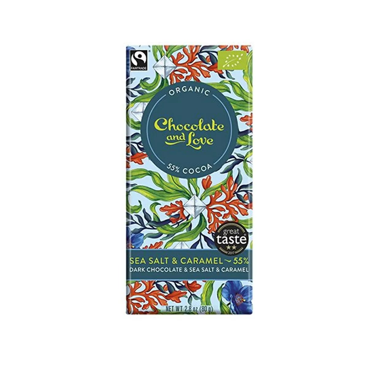 Chocolate and love Sea Salt 55% Ø - 80 g