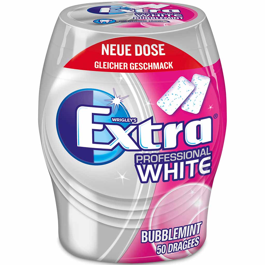 Wrigleys Extra Professional White Bubblemint 12x 50er Dose MHD:1.9.25