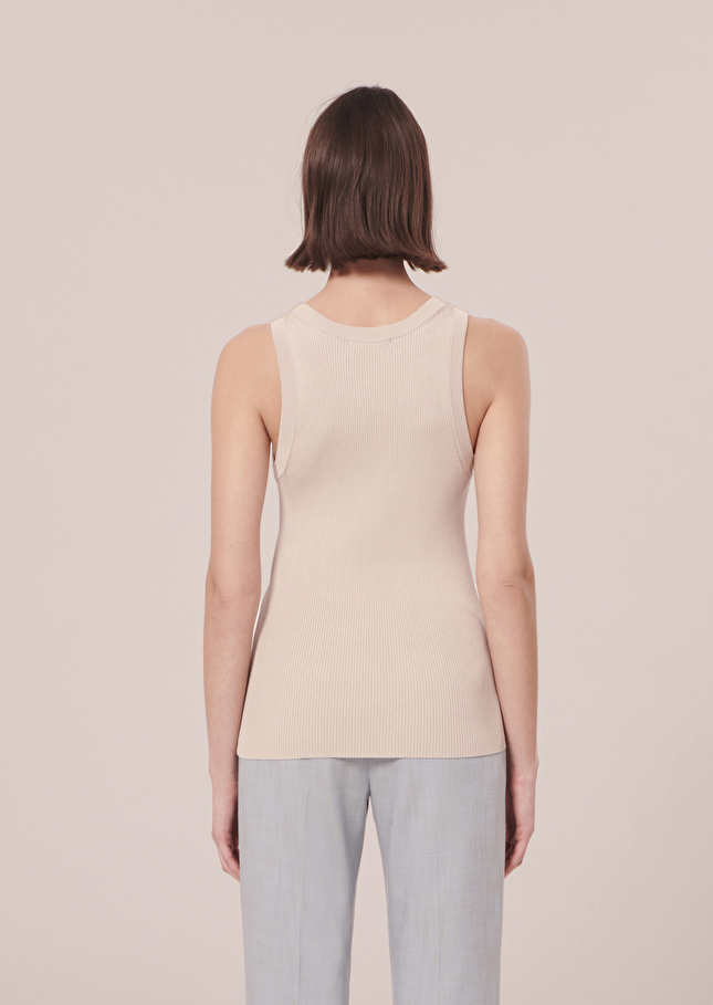 Pull Pepitebeige en maille