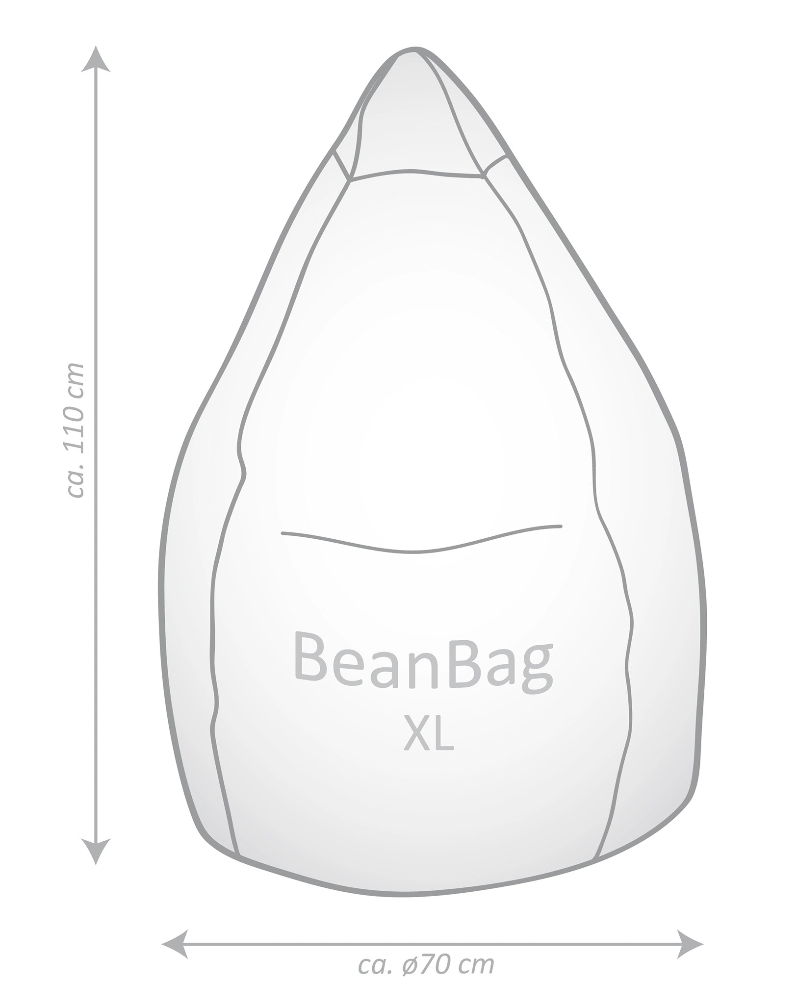 Sitzsack BeanBag EASY XL (Farbe: lila)