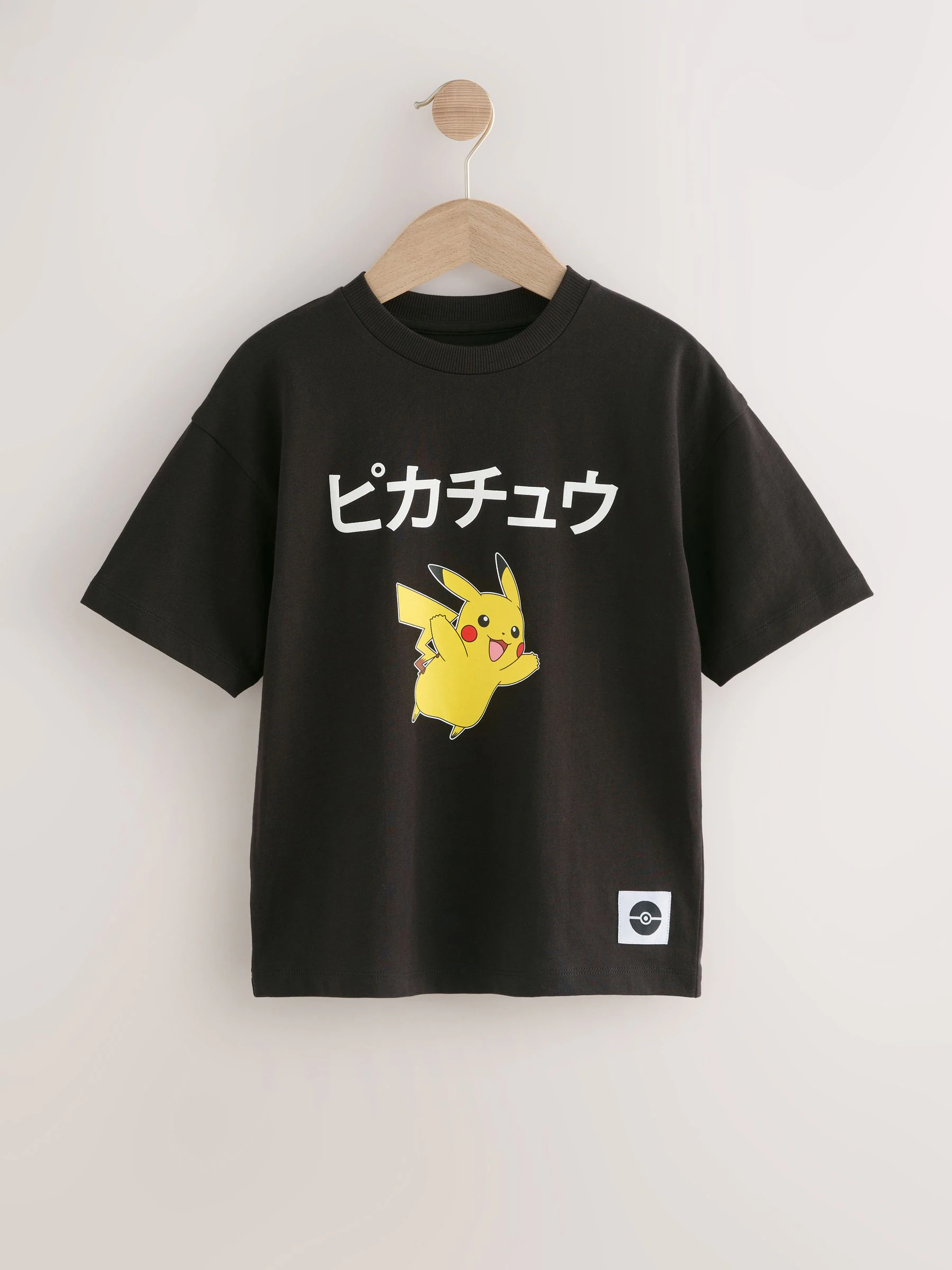 Zwart Pikachu - Pokémon T-shirt met korte mouwen (3-16jr)