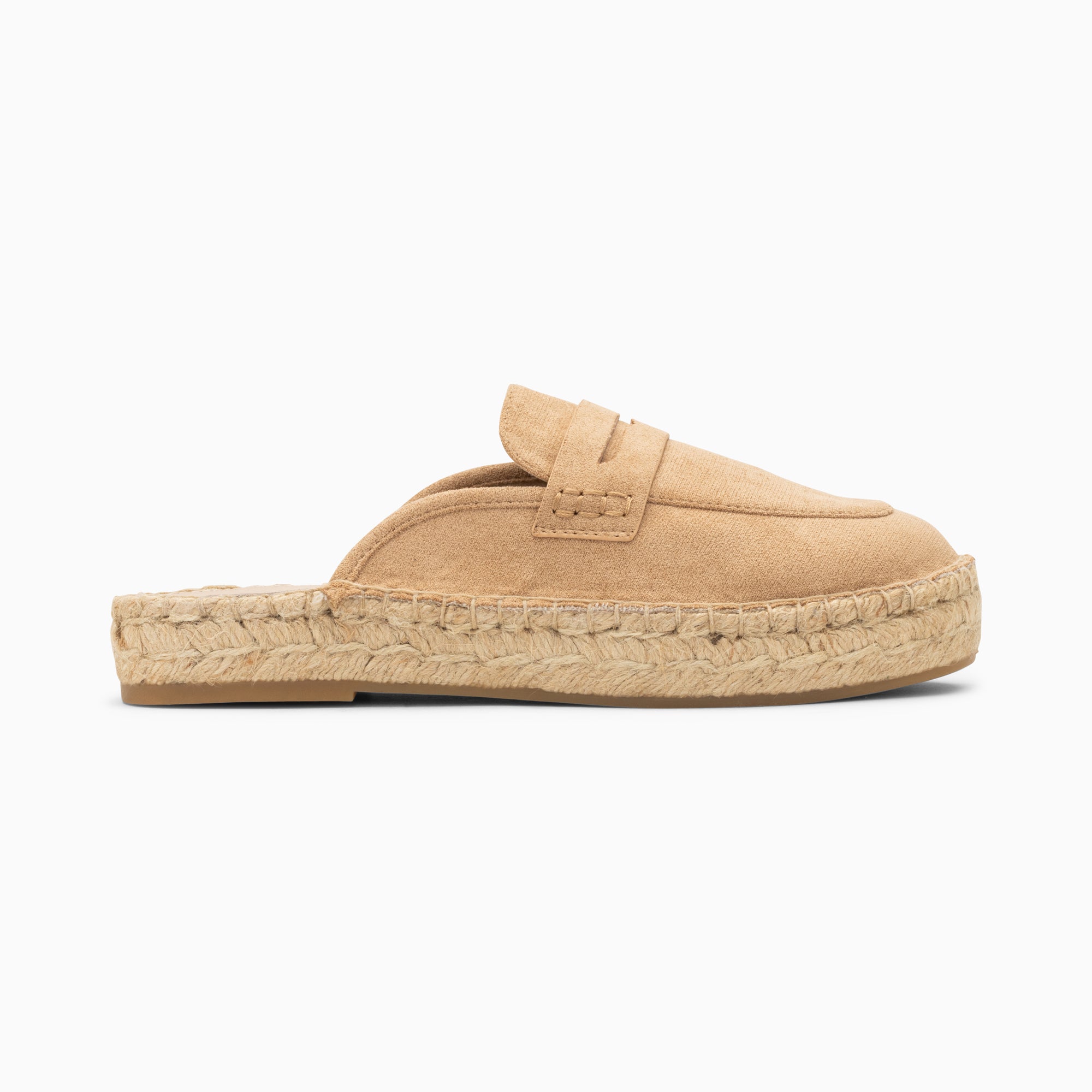 Mules-Mules Claudie beiges à semelle espadrille