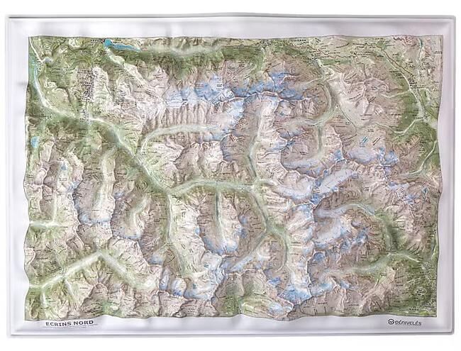 CARTE RELIEF LES ECRINS NORD