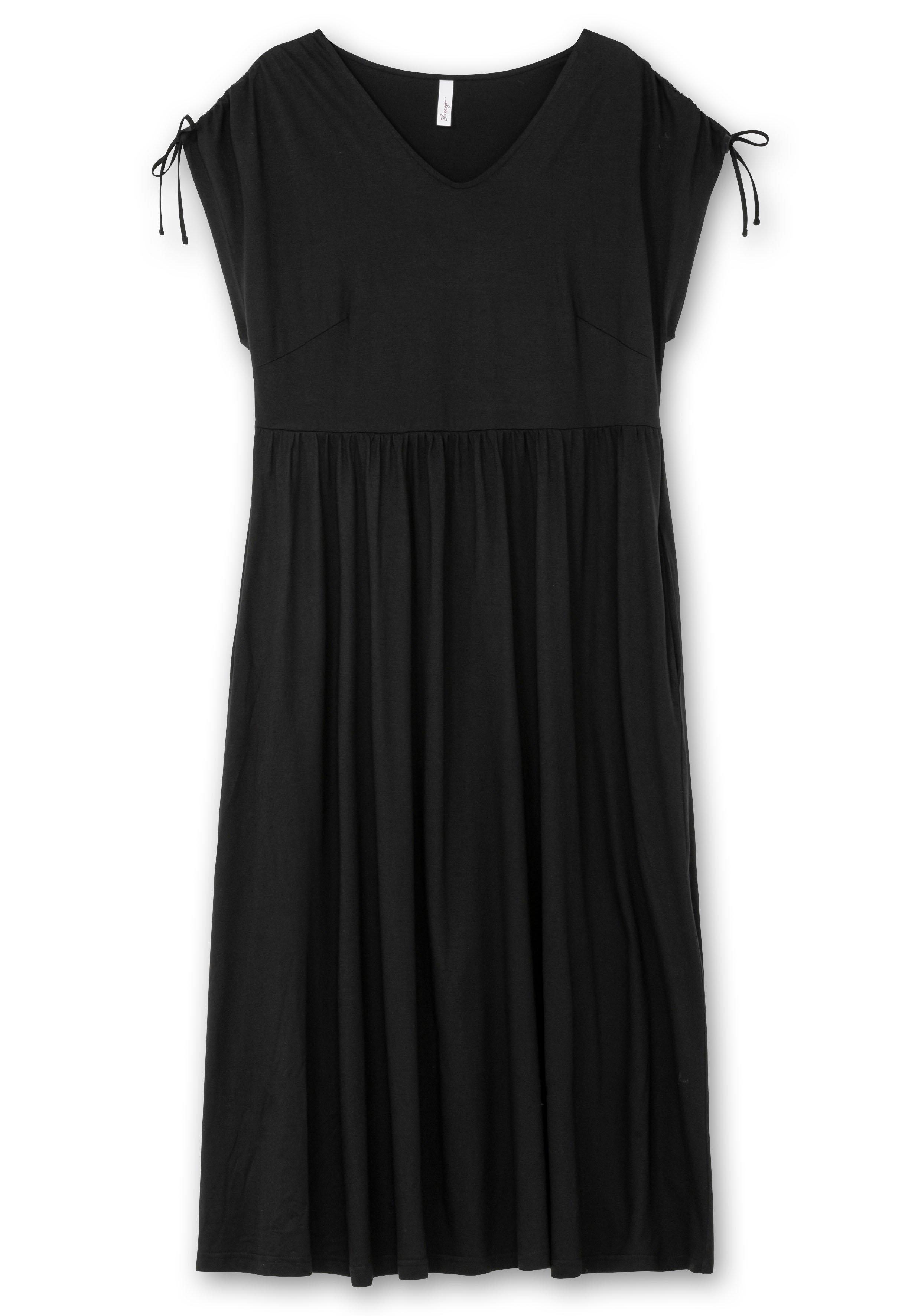 Jerseykleid mit Tunnelzug am Ärmel