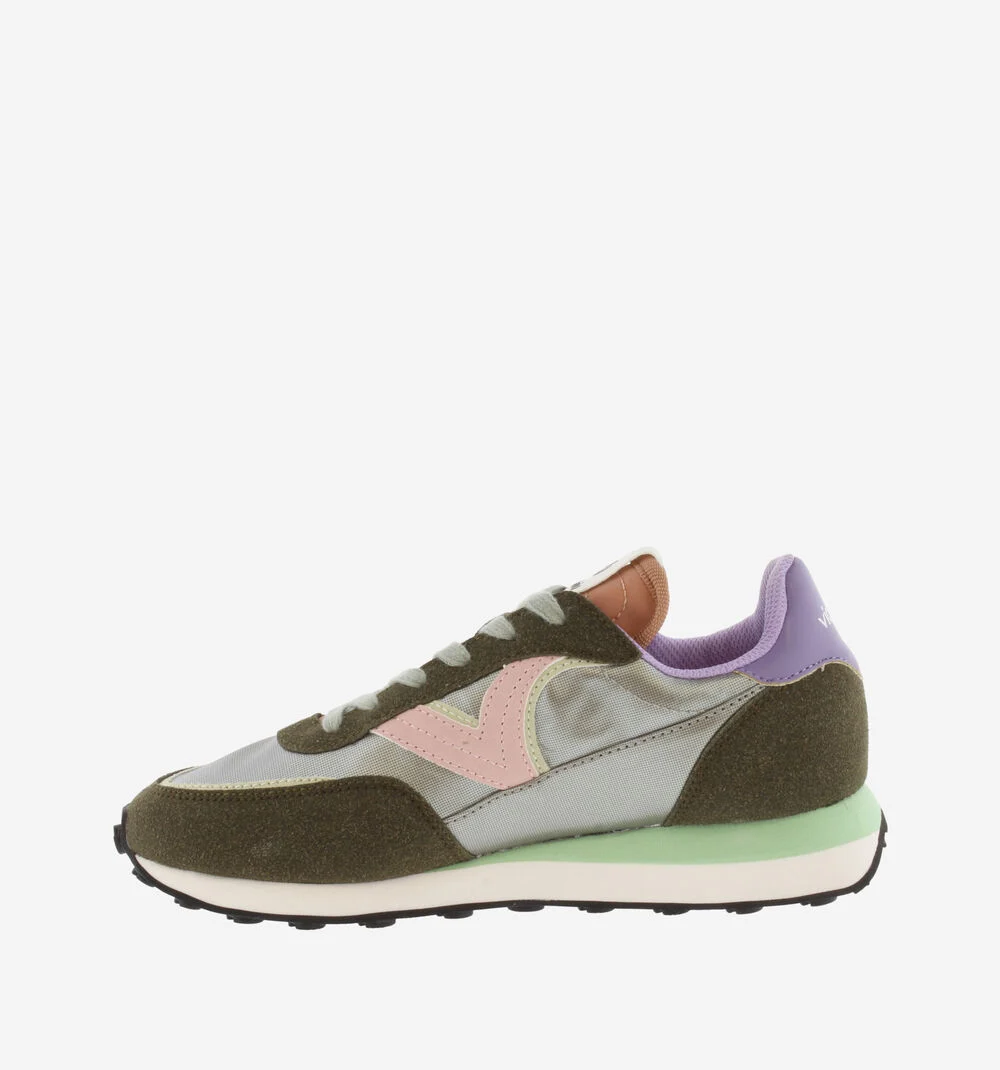 ASTRO NYLON MÉTAL Baskets en nylon métallisé pour femmes KAKI