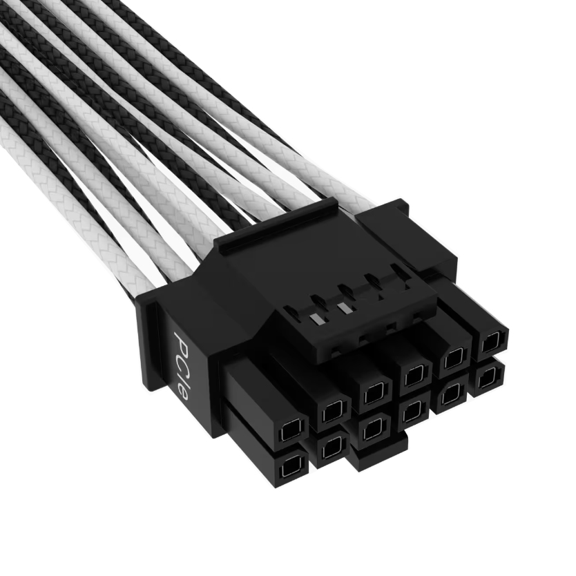 Corsair câble 600W 12+4 broches PCIe Gen 5 - Noir/Blanc