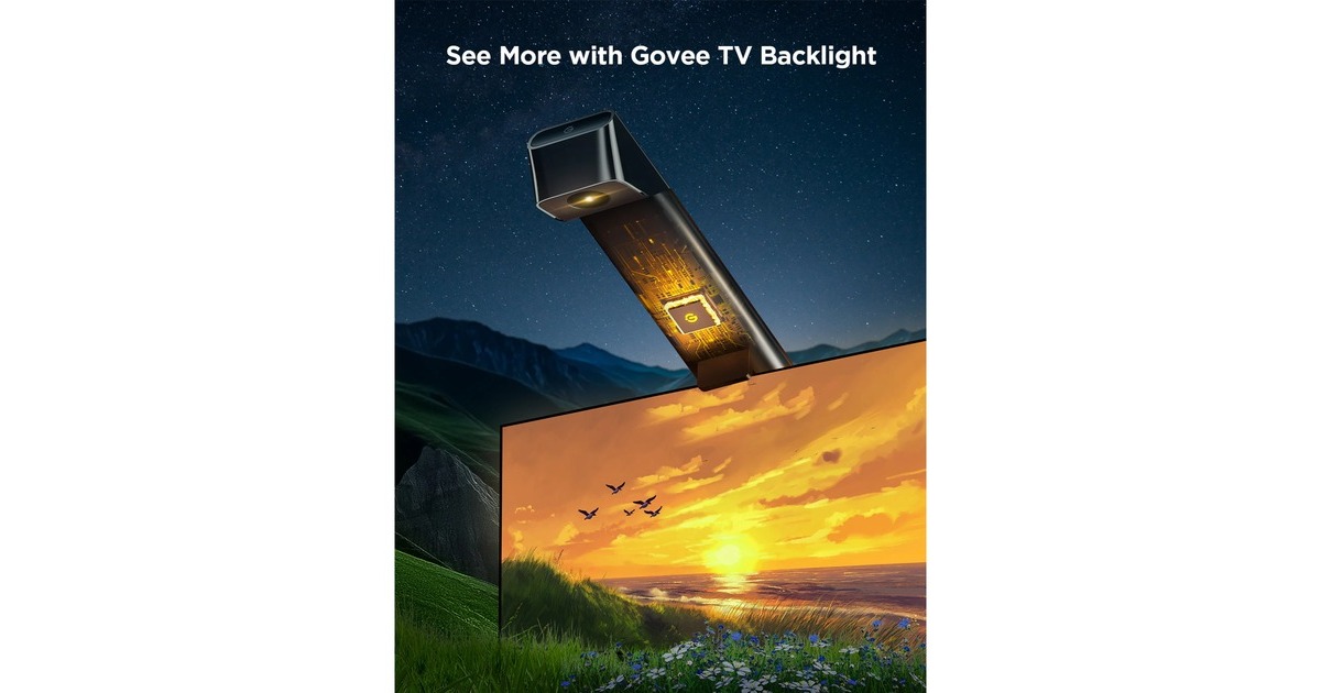 GoveeTV Backlight 3 Lite ledstrip  (Zwart, 2,4GHz wifi, Bluetooth, voor 40 - 50 inch tv's)