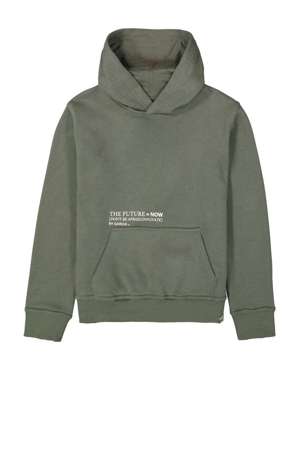 Garcia sweater met printopdruk olijfgroen