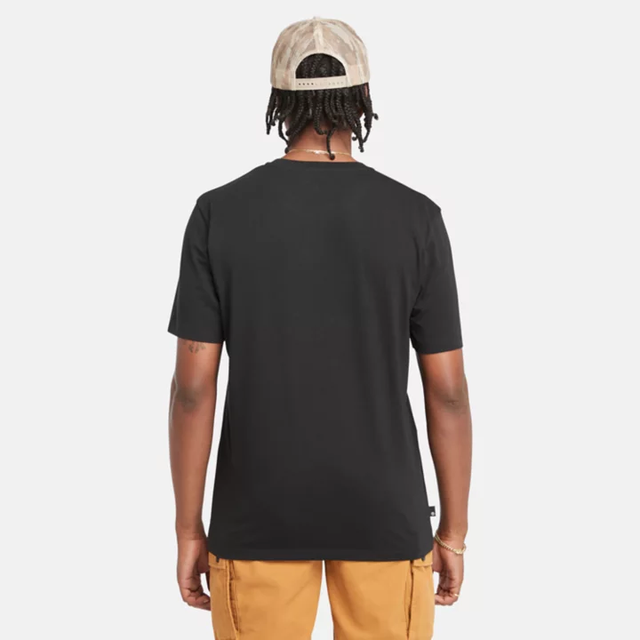 T-shirt à motif sur le devant pour homme en noir