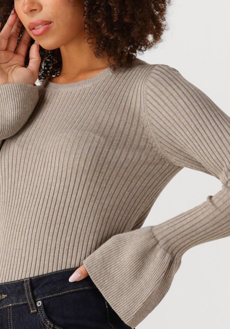 beige co'couture top balin wide cuff knit