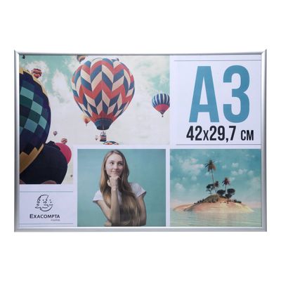 Cadre photo Exacompta - 29,7 x 42 cm (A3) - aluminium