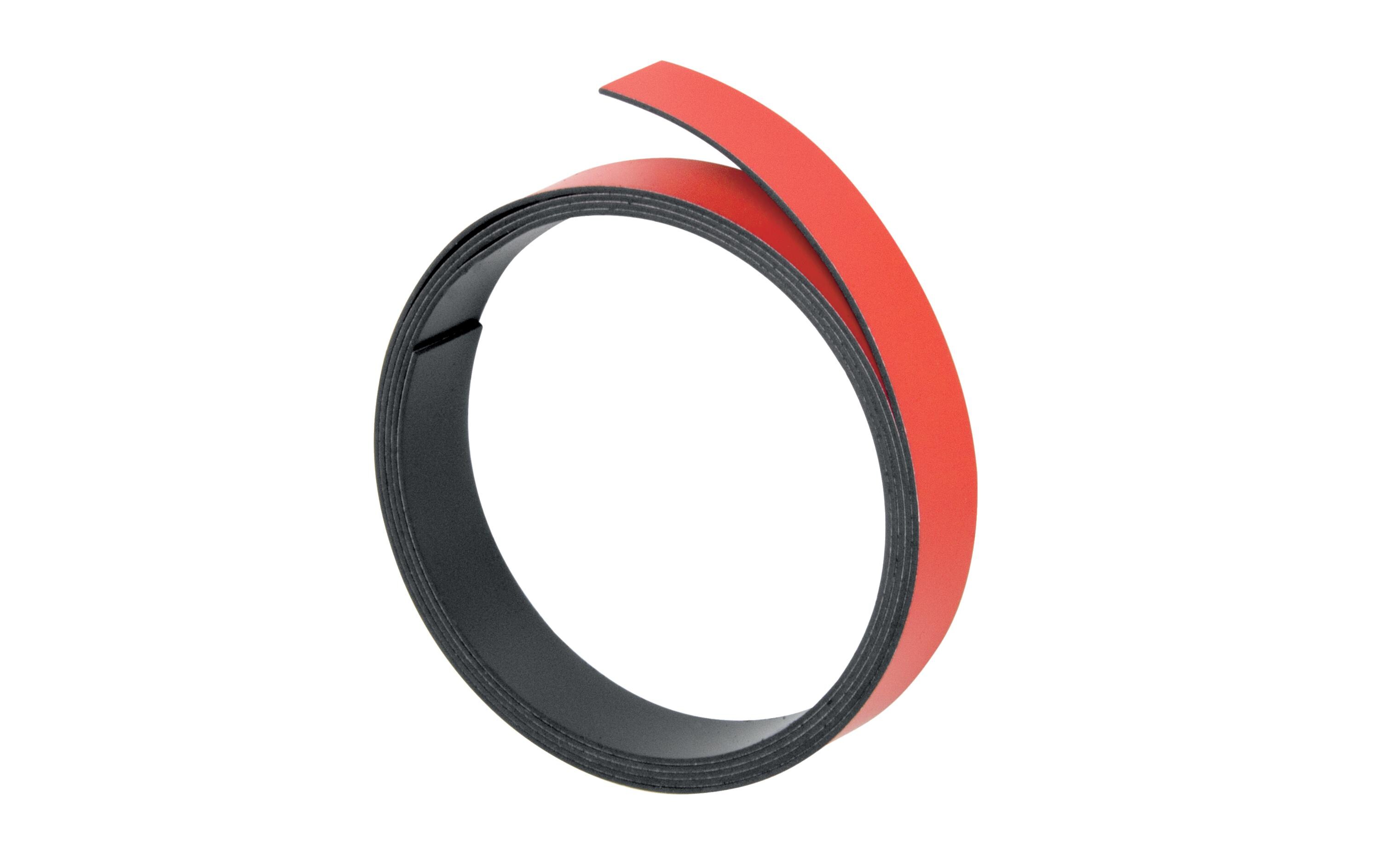 Magnetband 10 mm x 1 m, RotMagnetisch haftendes Band