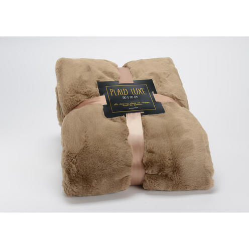 Plaid Luxe 130x170 cm Taupe - AMADEUS LES PETITS