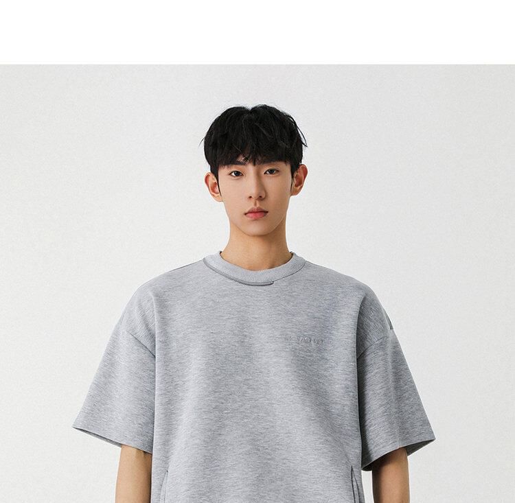 VEAZ - Effen T-shirt met korte mouwen en ronde hals