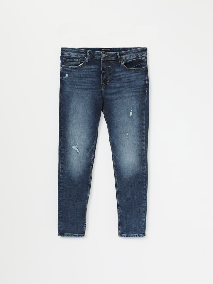 Calça jeans skinny Premium Comfort - Azul escuro
