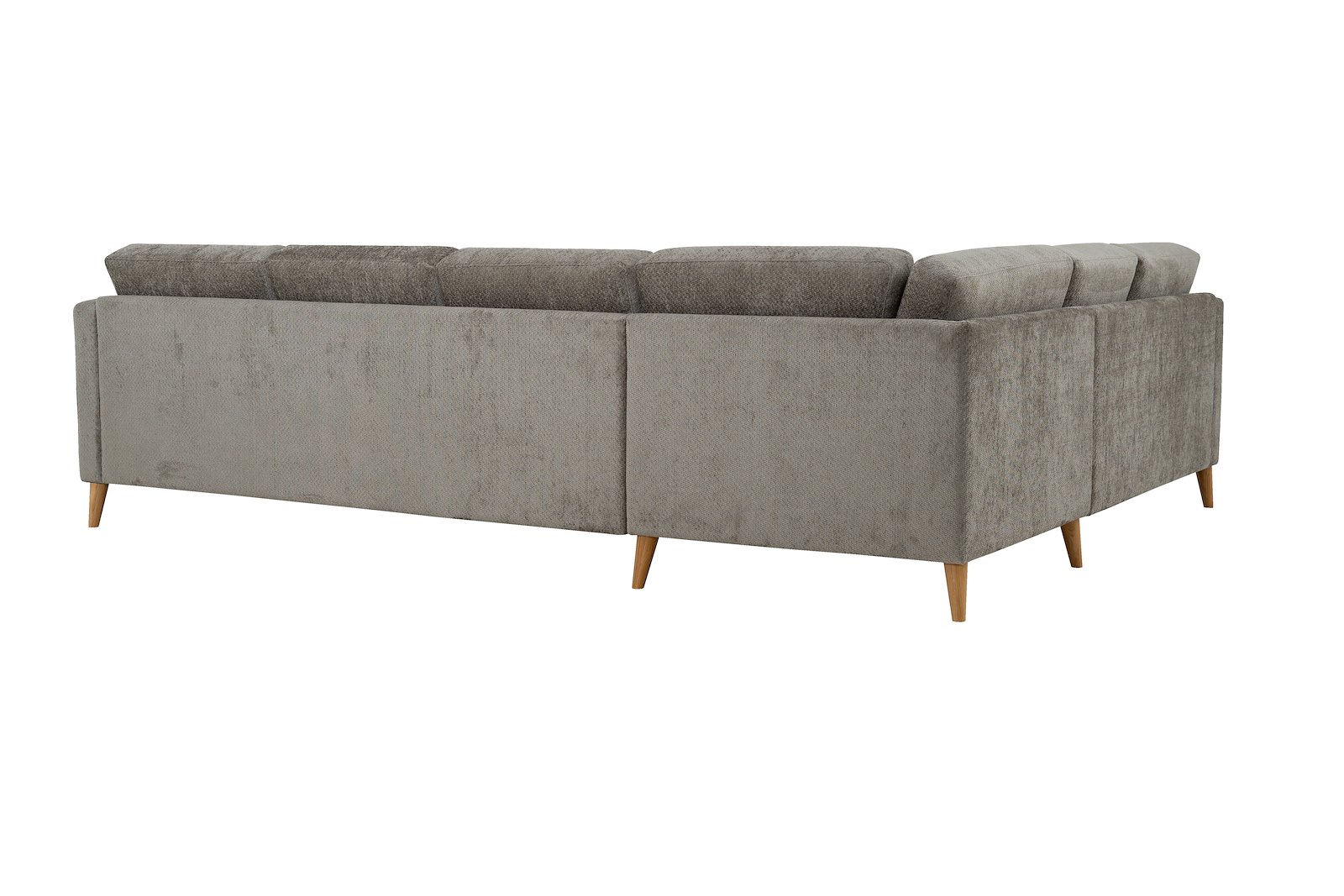 Eden hjørnesofa 23 hjørne i tekstil Movie 3/3 Warm Grey med ben i eik natur (15137).