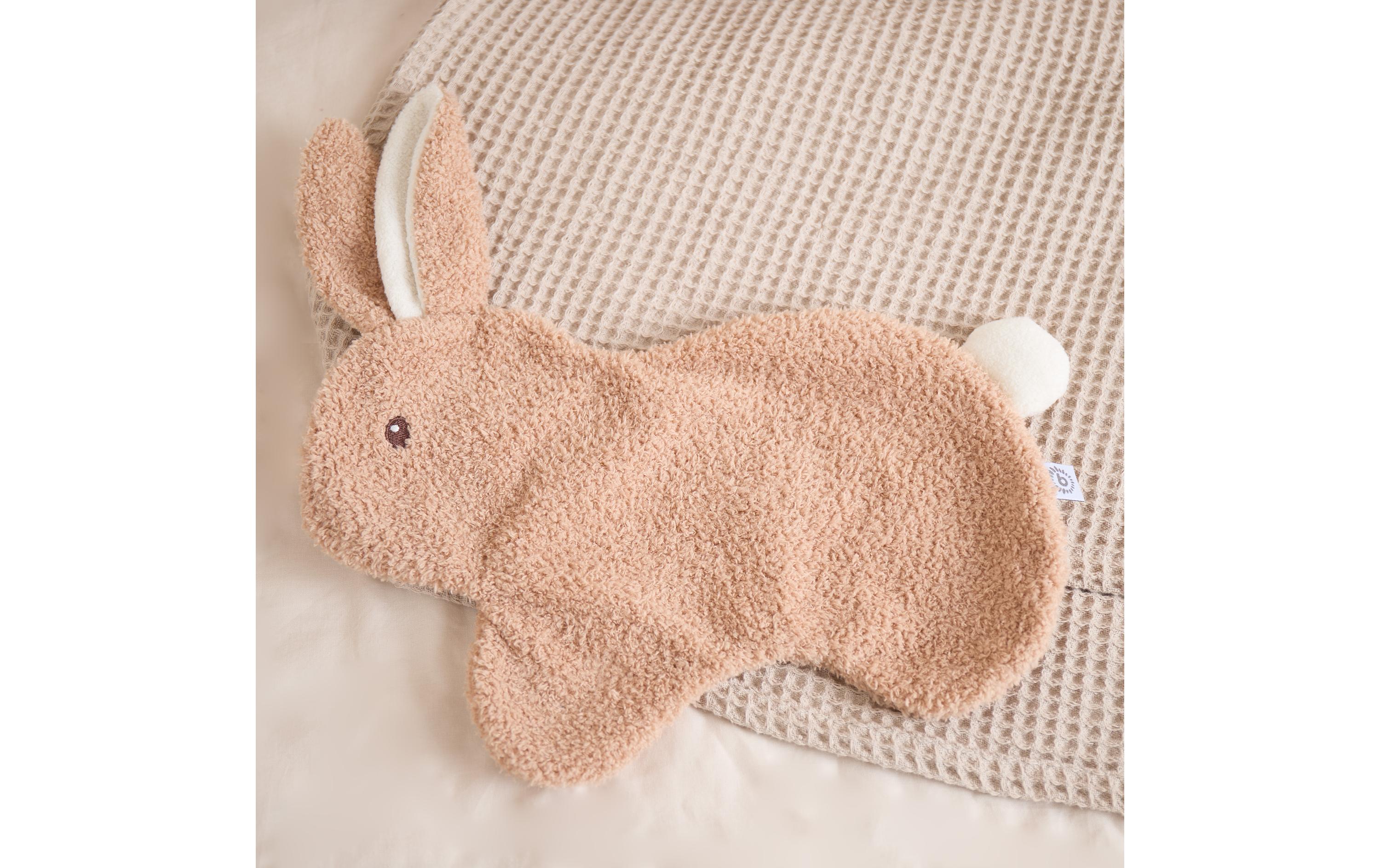 Schmusetuch Hase Fine BraunKuscheltuch mit süssem Hasenmotiv