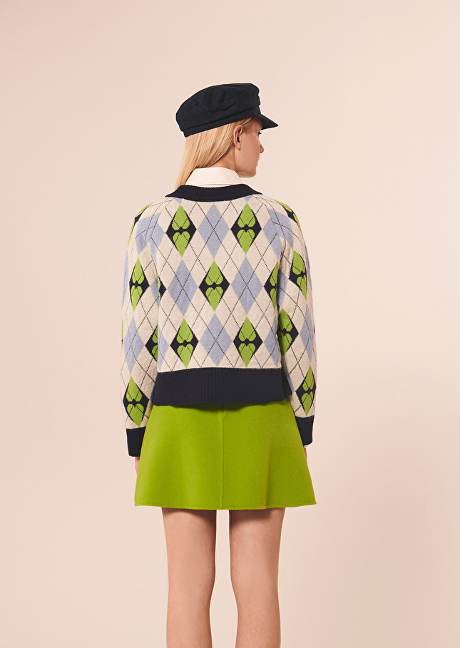 Pull Palmableu en coton et mohair