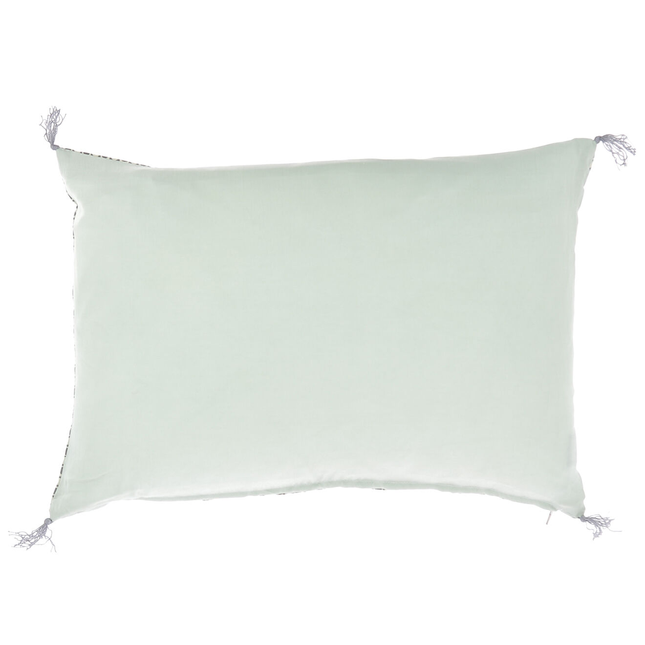En Fil d'Indienne Housse de coussin Soie verte  - 35x50 cm