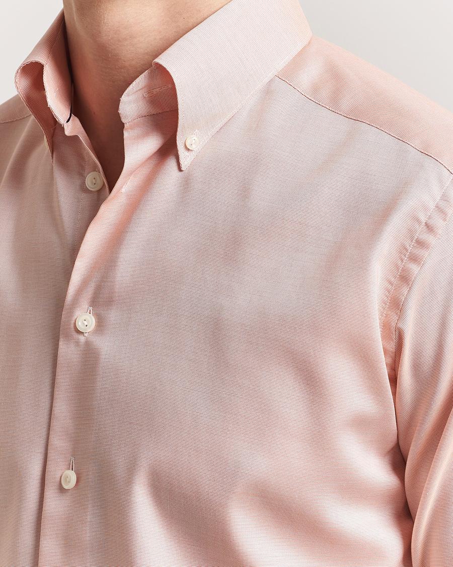 Eton Slim Fit Wrinkle Free Oxford Shirt Orange