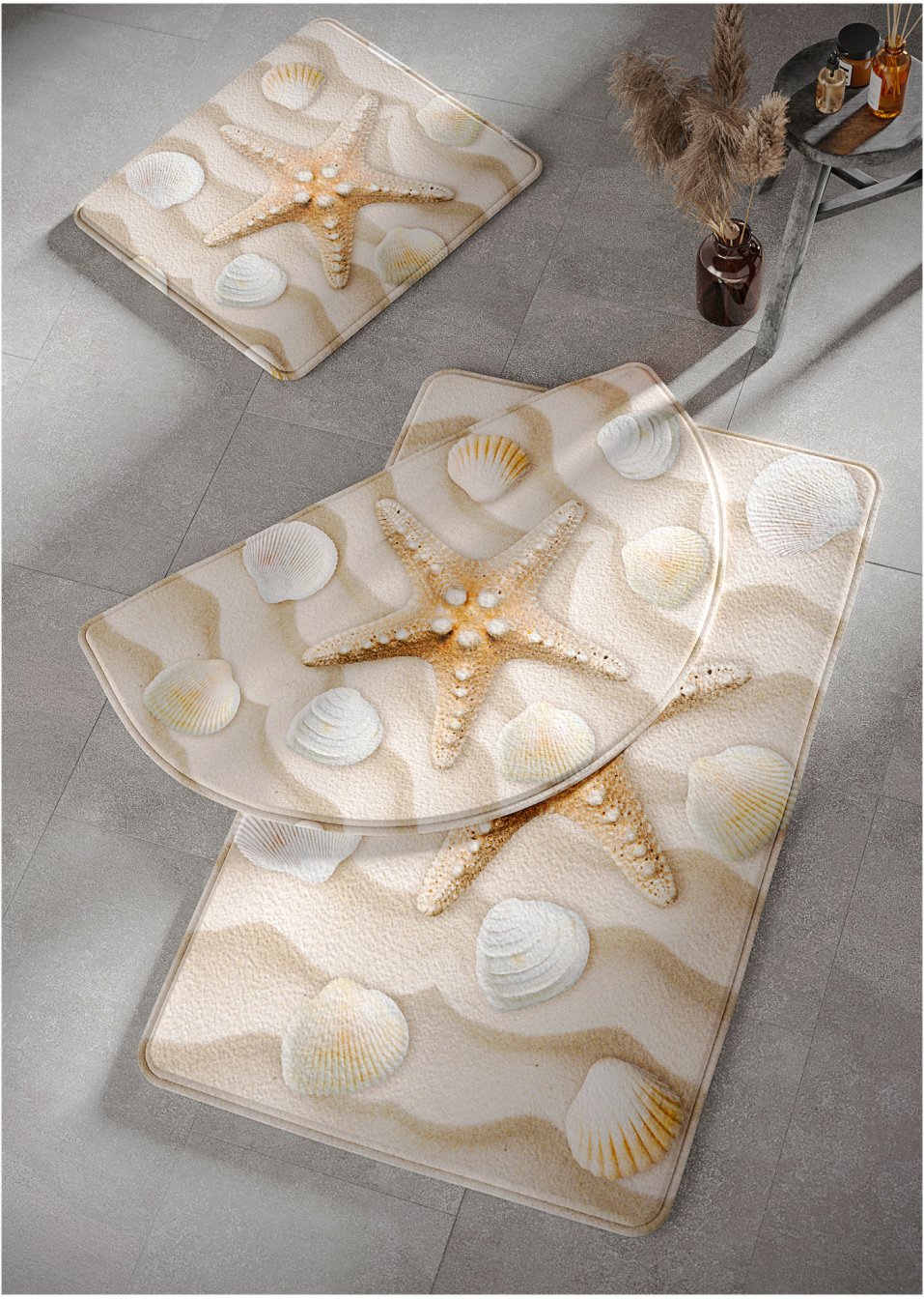 Parure de salle de bain à mémoire de forme