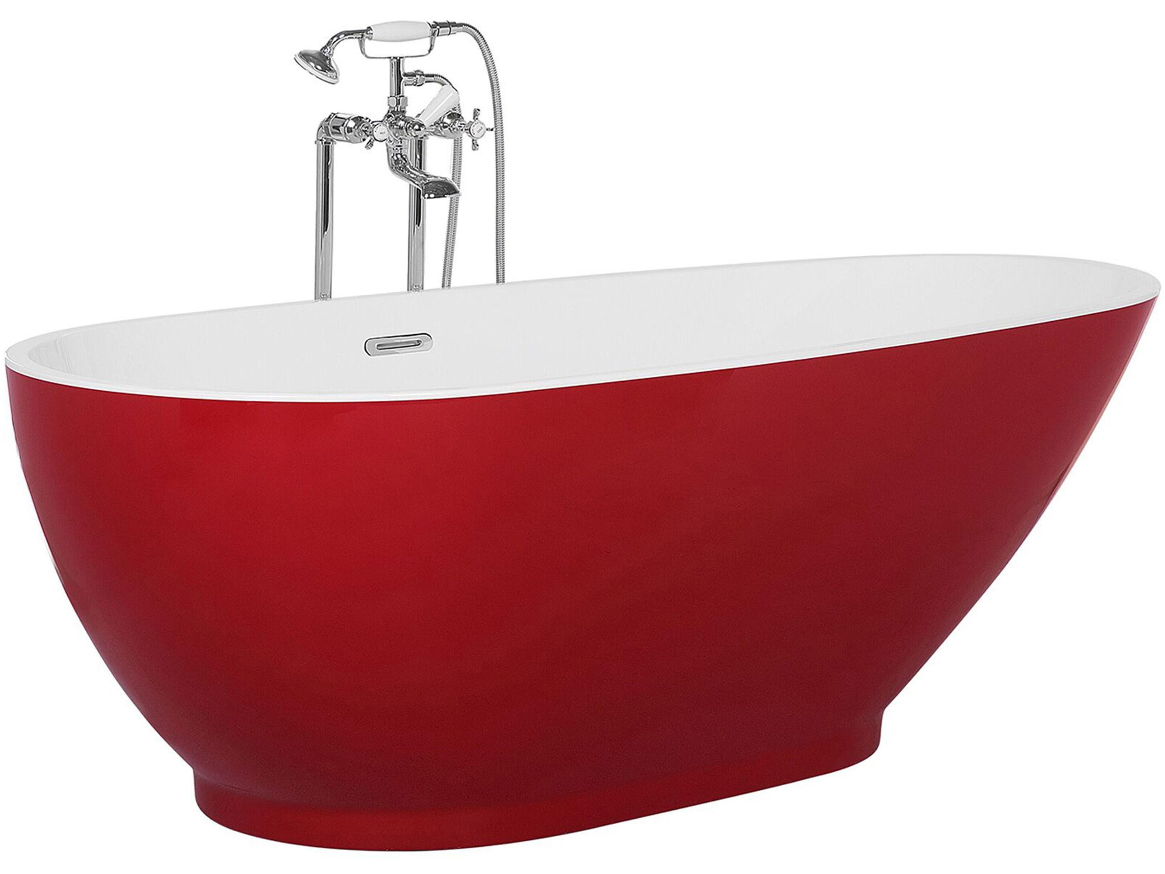 Vrijstaand bad GUIANA 173 x 82 cm Rood