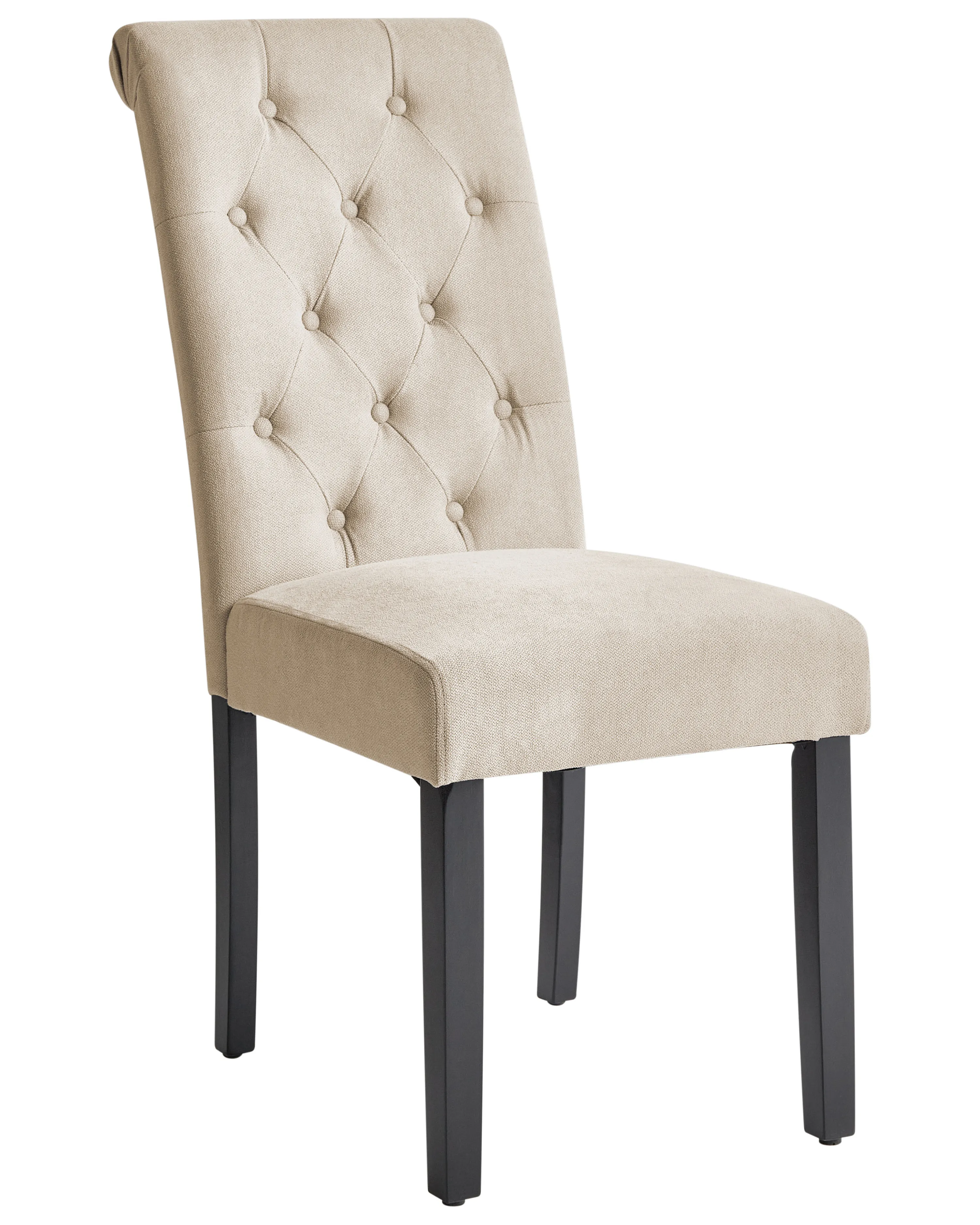 Set van 2 eetkamerstoelen VELVA Stof Zandbeige