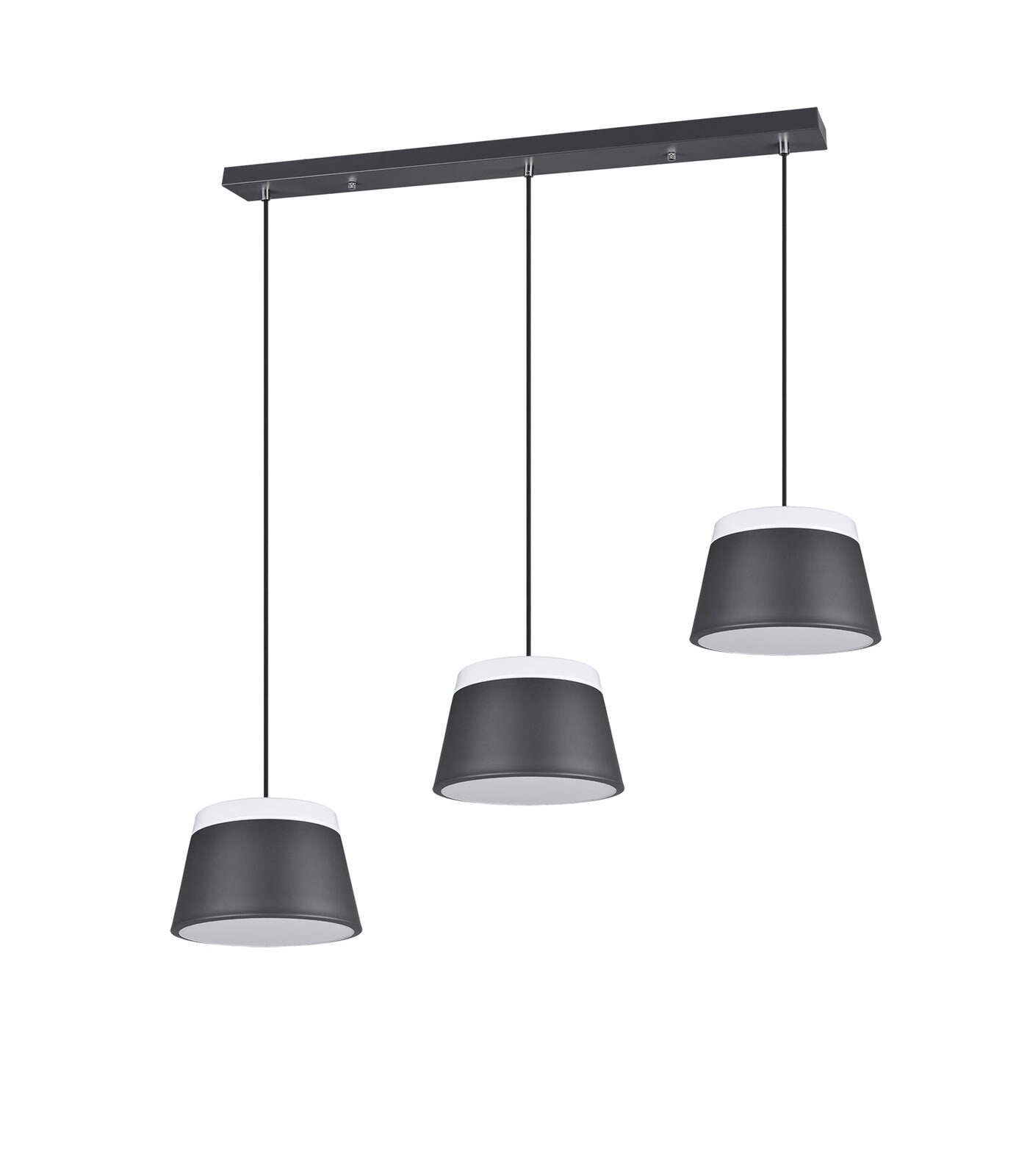 Baroness Pendelleuchte grau 308900642, B/H/T: 105 / 150 / 25 cm, Metall