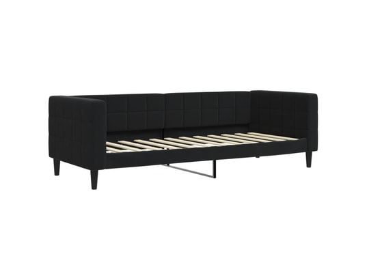 VIDAXL - Lit de jour avec lit gigogne et matelas noir 80x200 cm velou...