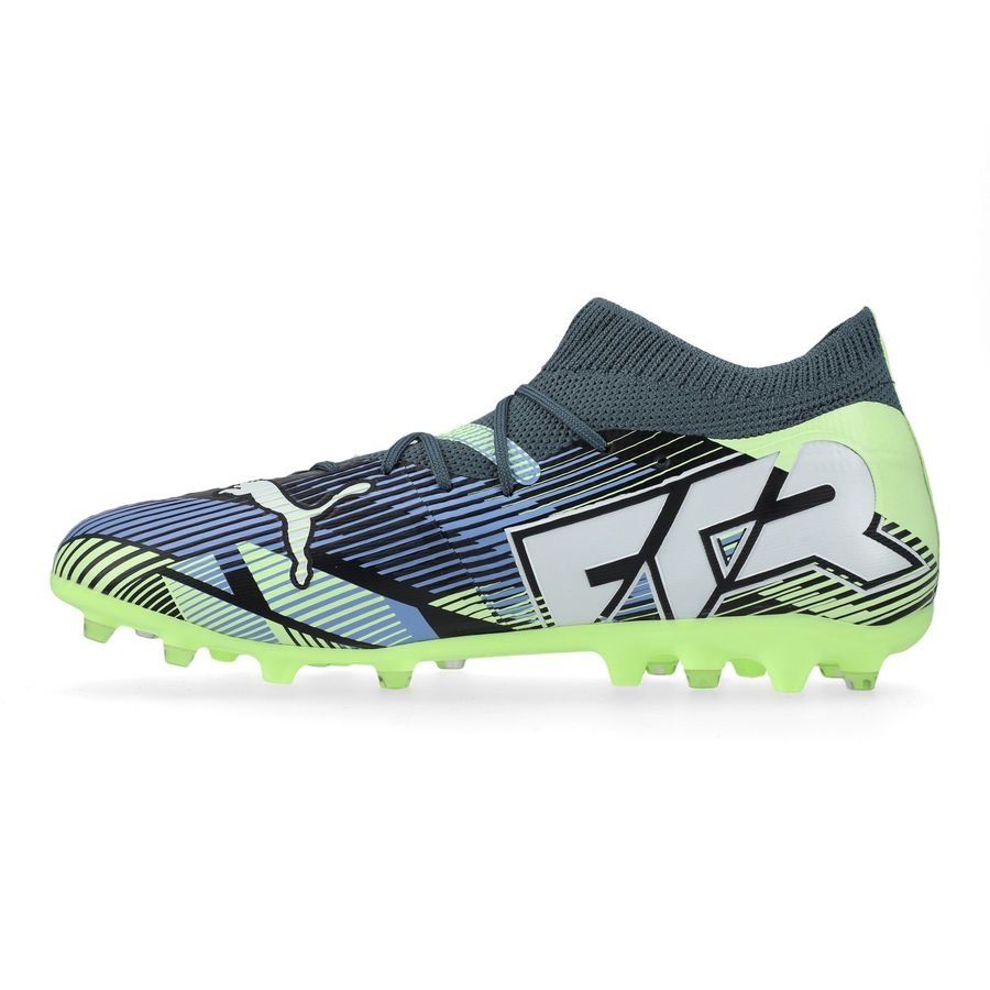 PUMA Future 7 Match MG Lights Out - Gray Skies/Blanc/Fizzy Apple Enfant