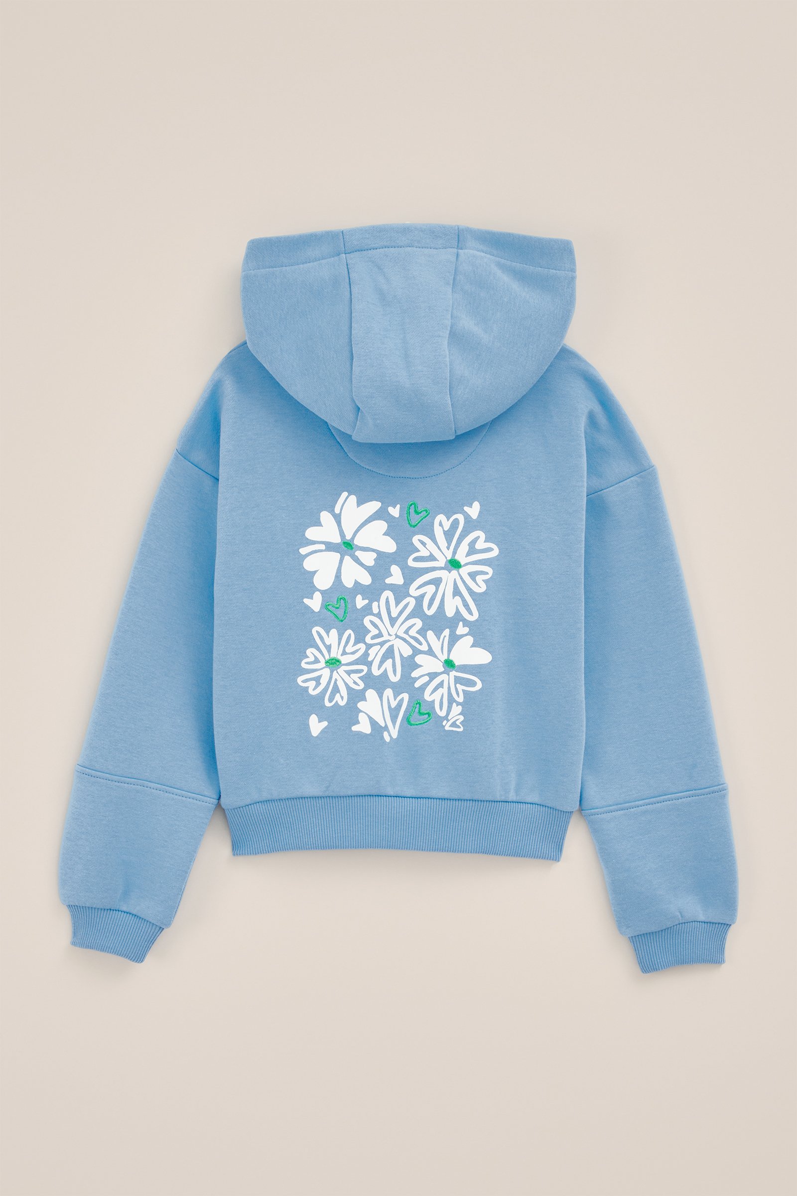 Meisjes hoodie met opdruk WE Fashion Lichtblauw