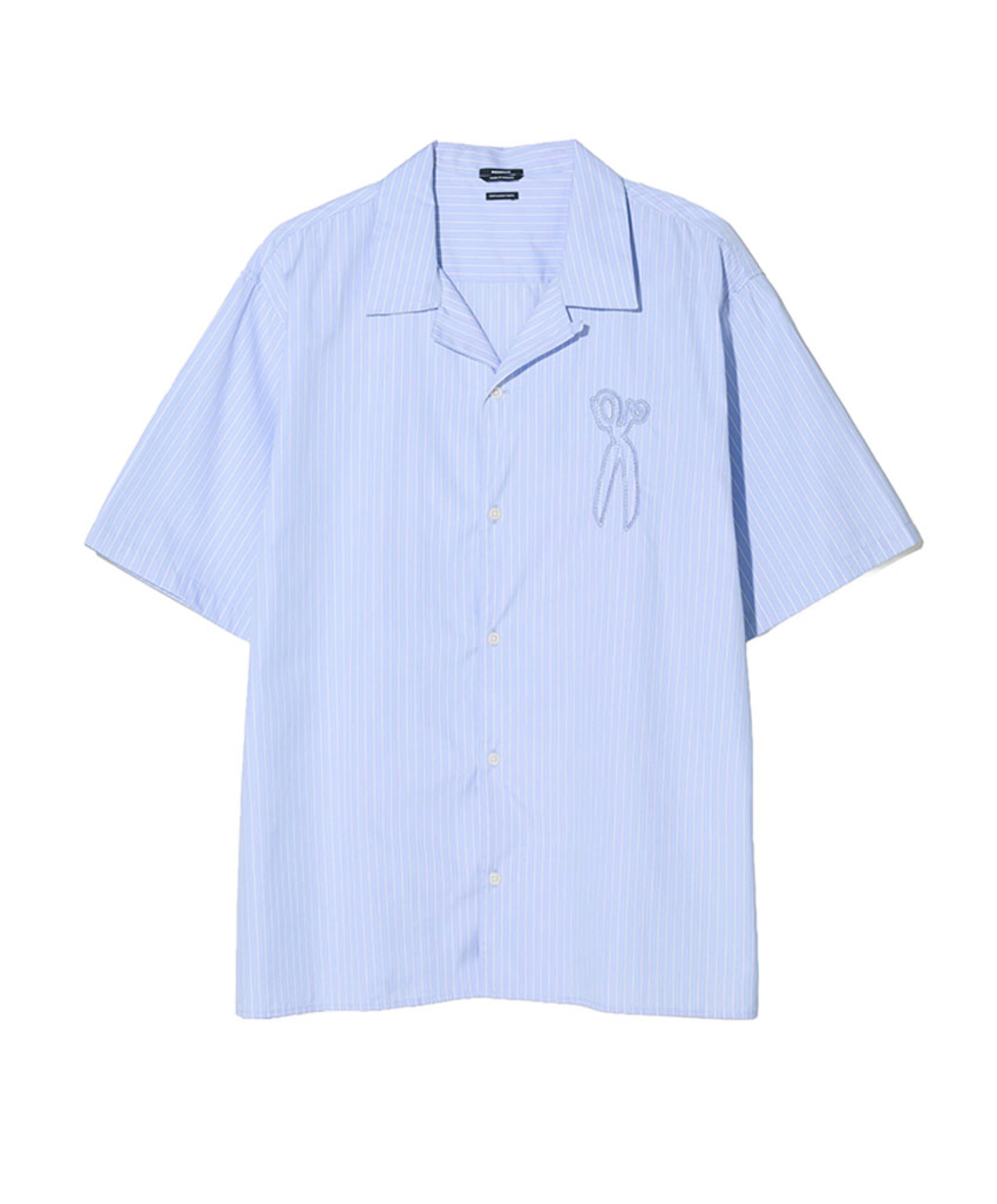 Denham Heren overhemd korte mouw blauw